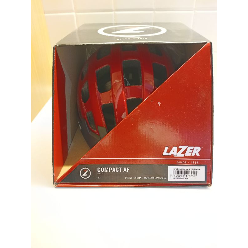 Lazer Helm Sepeda MTB Compact Af Red Cycling Helmet Unisex