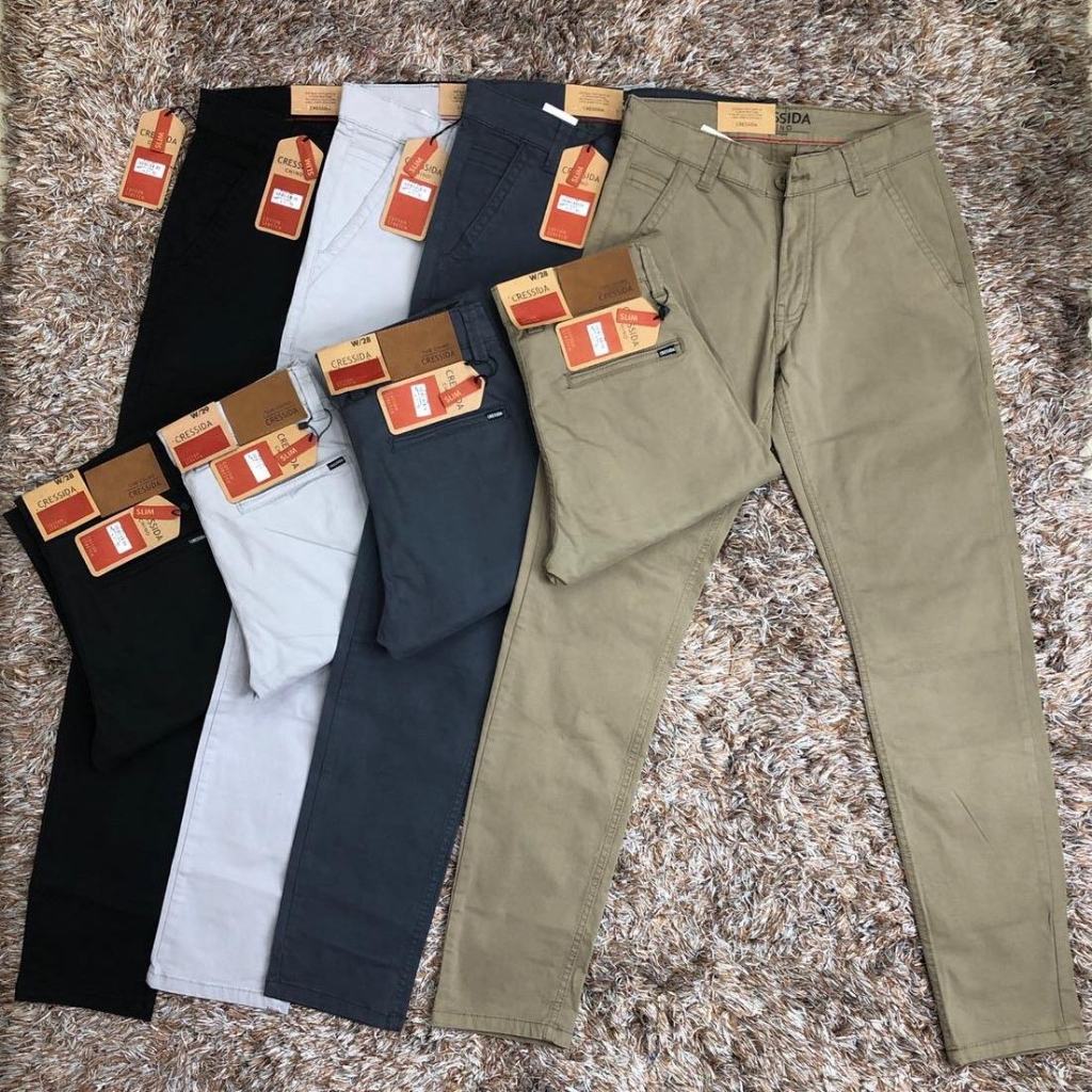 CRESSIDA Chino Pants Slim fit | Celana Panjang Pria Original 100% | Celana chino Cressida