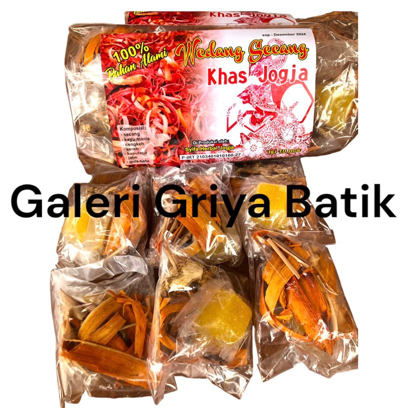 

10pcs Wedang Secang Khas Jogja Komplit Rempah + Gula Batu tinggal seduh (1kg muat 3pack)