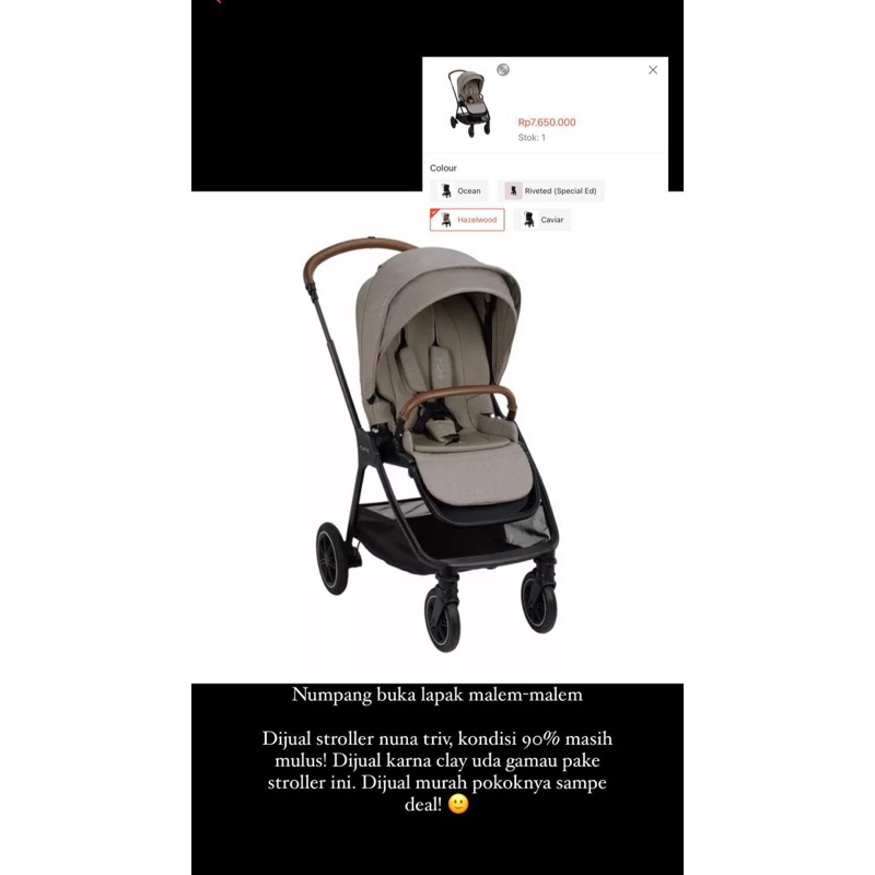 STROLLER NUNA TRIV PRELOVED