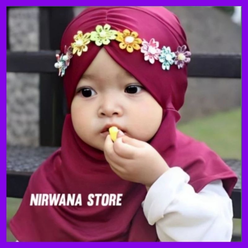 kerudung bayi 0 6 12 bulan sampai 2 tahun jasmine Hijab bayi jilbab anak perempuan