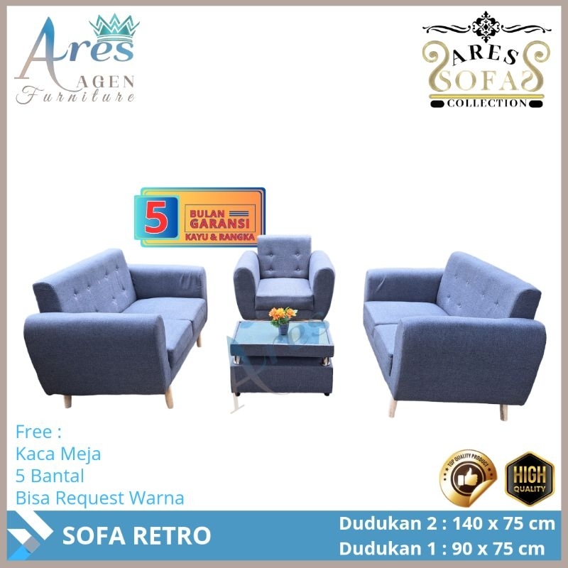 Sofa Retro 221 / Sofa Retro 321 / Sofa Retro Modern Minimalis / Sofa Murah Cirebon
