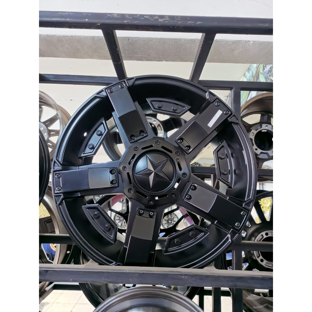 jual velg hsr model rasta r18 h6 warna hitam dop murah original