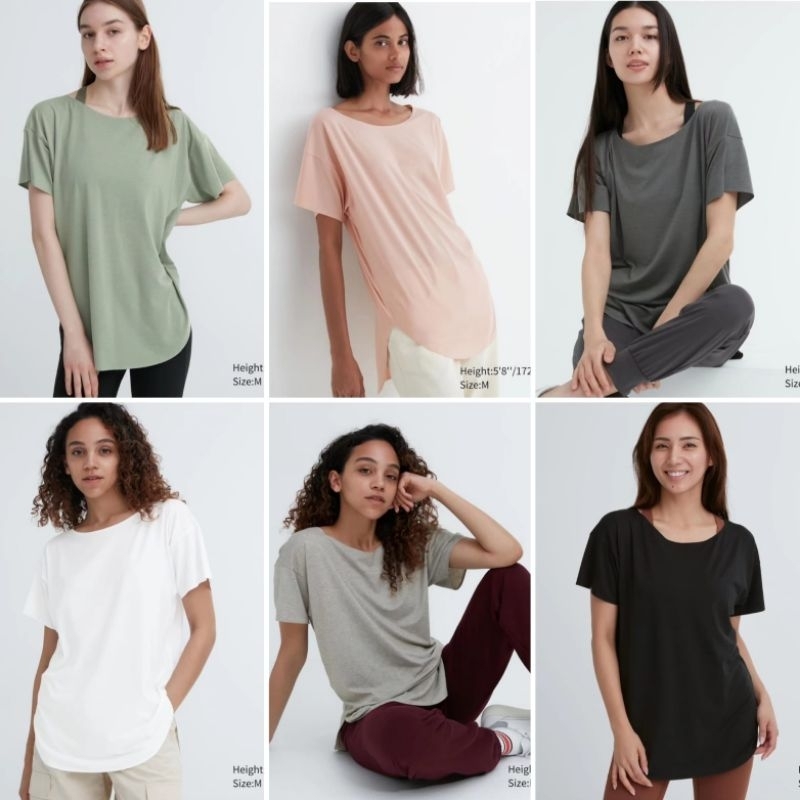 Tshirt panjang airism uniqlo woman