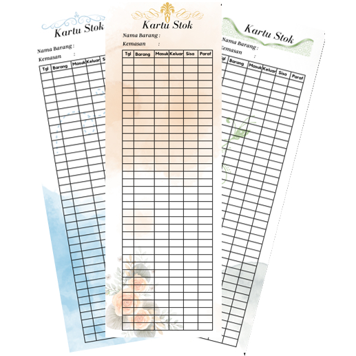 

(1 PAK: 10 PCS) Kartu stok | kartu obat | warna kekinian dan aestetik