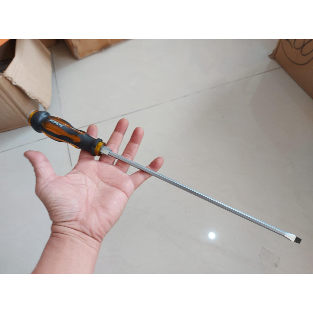 obeng PANJANG GETOK 30cm Magnetic obeng Ketok SUPER PANJANG 12inch obeng pukul 12" plus minus Magnet