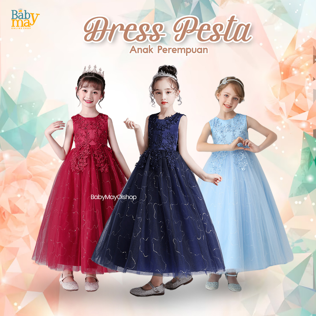 Party Dress Pesta Anak Perempuan / Dress Ulang Tahun Anak Perempuan / Dress Pesta Doveark Anak Perem