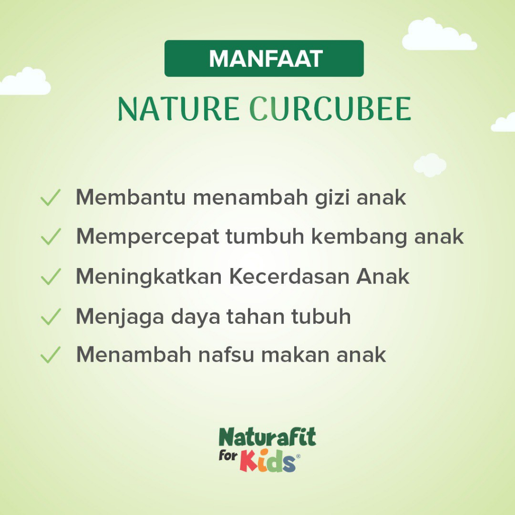 CURCUBEE Madu Ekstrak Ikan Gabus Suplemen Makanan Lengkapi Gizi Anak Cegah Stunting - Naturafit for Kids