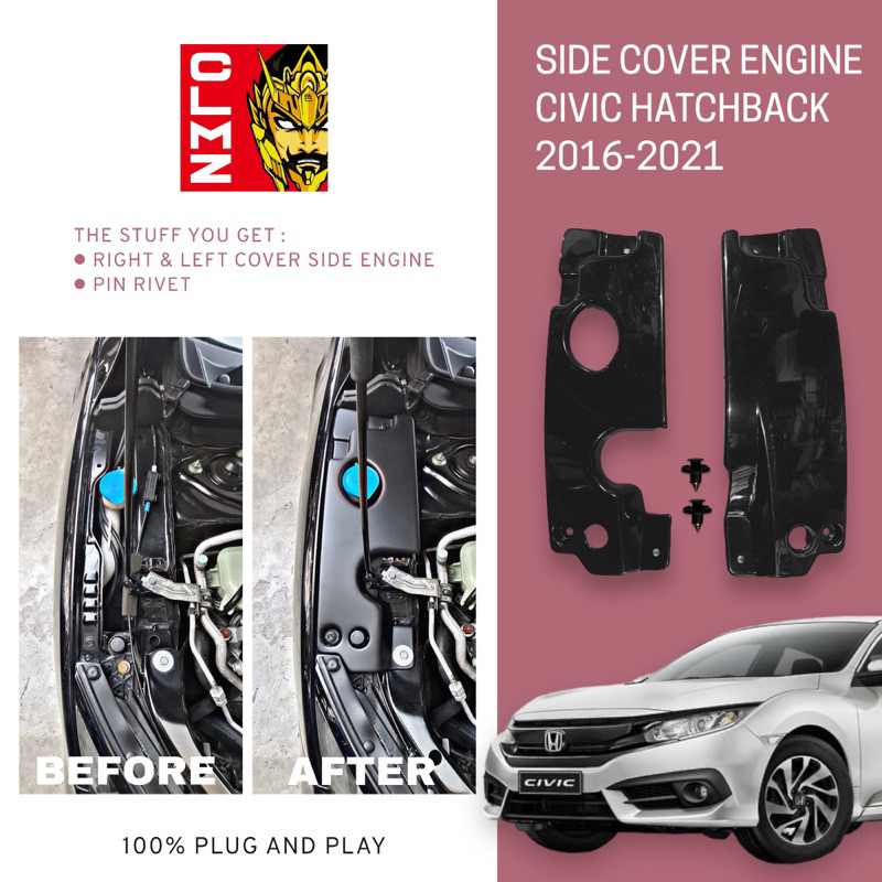 Side Engine Cover Honda Civic Turbo Sedan Hatchback 2016-2021