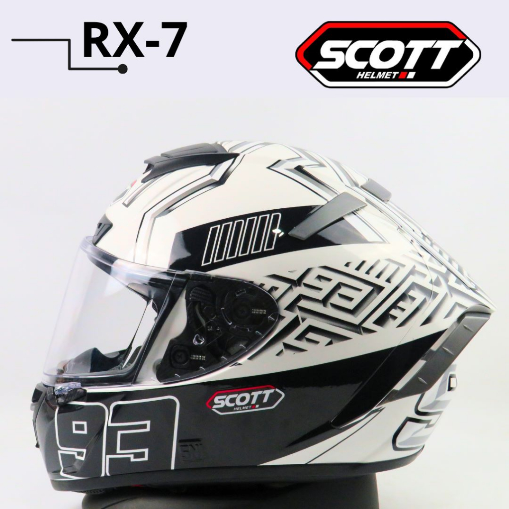 Scott - Helm Full Face RX7 SNI / Marquez White