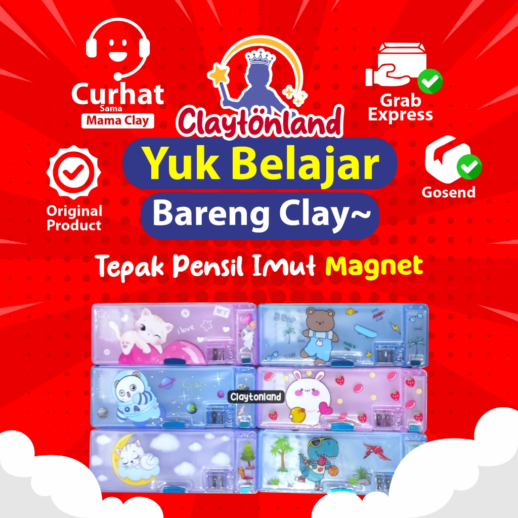 

Kotak Pensil Magnet Karakter 2 Sisi + Rautan / Tempat Pensil Magnet PP-1924