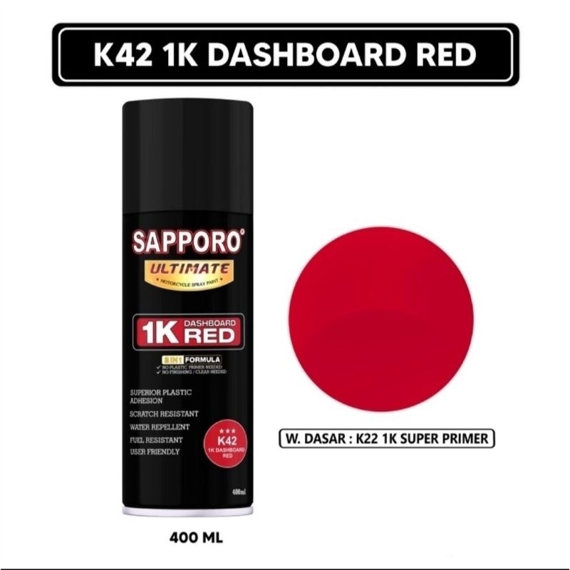 Sapporo Ultimate K42 1K Dasboard Red - 400ml