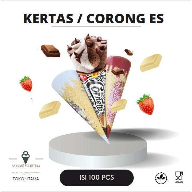 JUAL KEMASAN MINI KERUPUK MINI ES KRIM / WADAH ES KRIM MINI CONE / HARGA KEMASAN ES KRIM CONE MINI