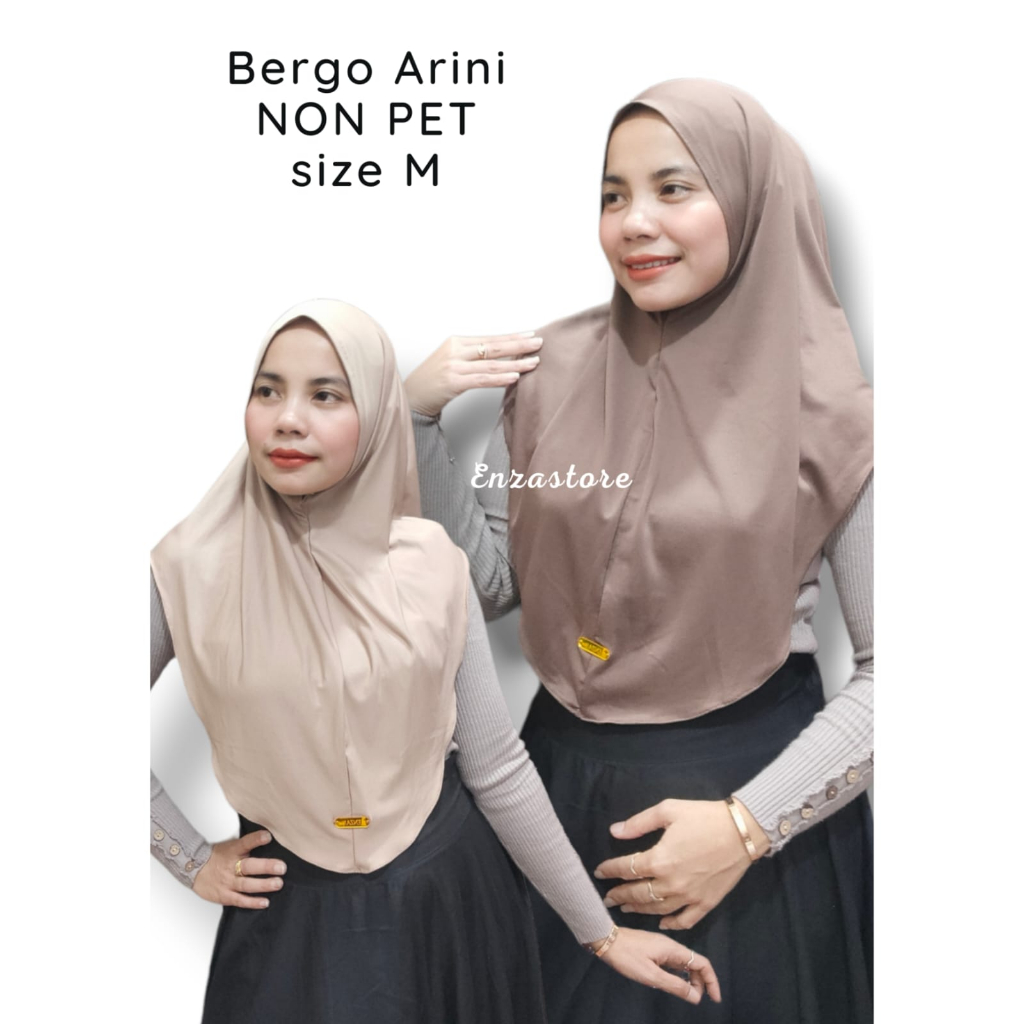 Bergo Arini NON PET size M Jilbab Simple