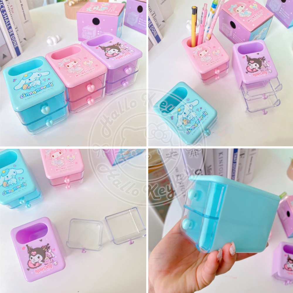 

pen stand holder alat tulis laci kecil melody kuromi cinnamoroll