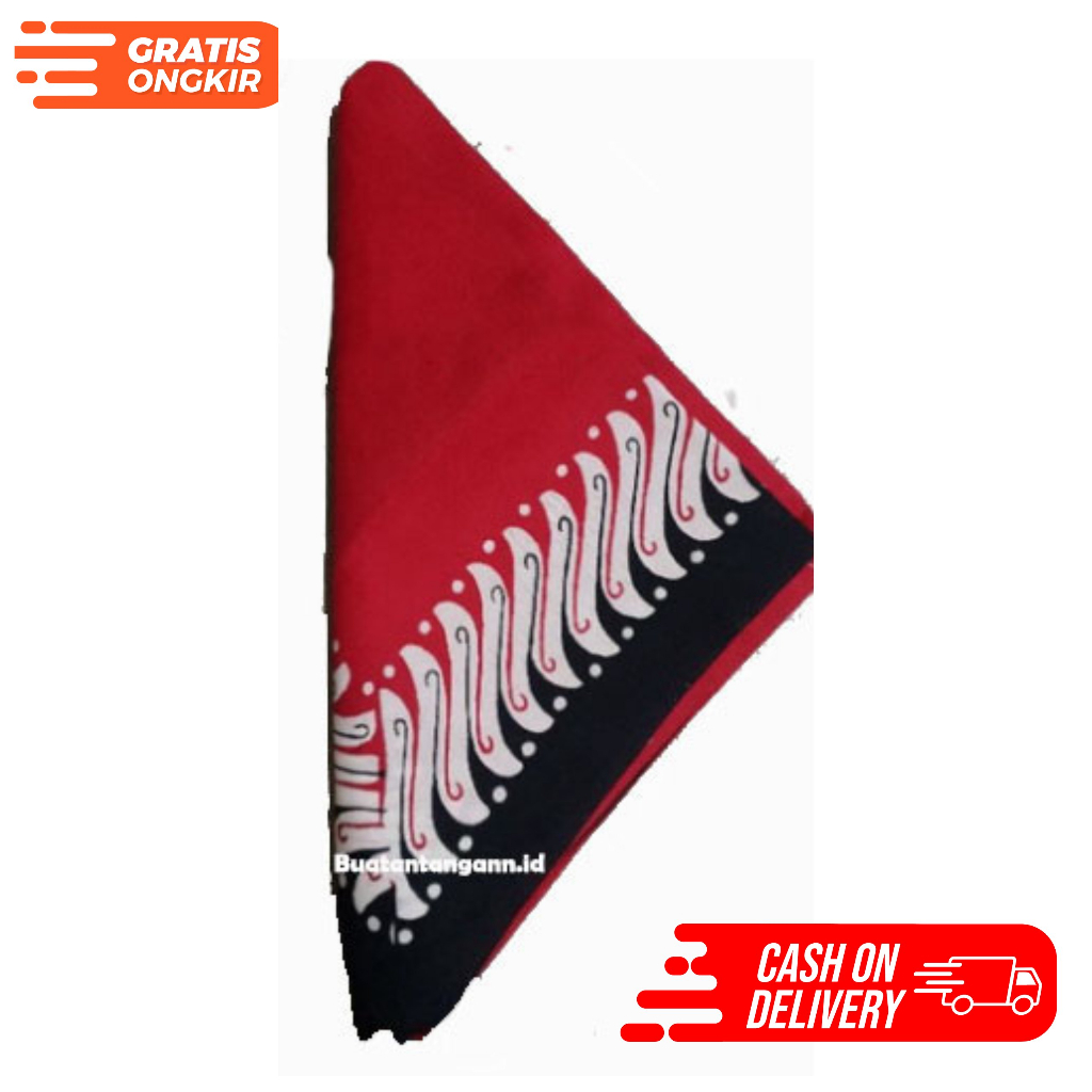 [NEW] Udeng Segitiga banyuwangi / iket segitiga banyuwangi hitam merah