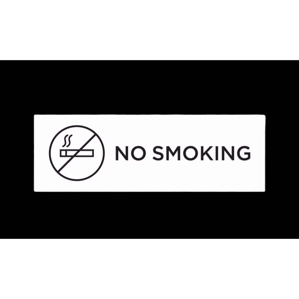 No Smoking Label Tempel Nama Rambu Ruang Akrilik