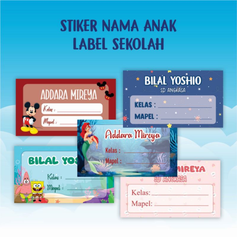 

ISI 48 PCS STIKER LABEL SEKOLAH STIKER NAMA ANAK LABEL BUKU STIKER LABEL NAMA BUKU SEKOLAH