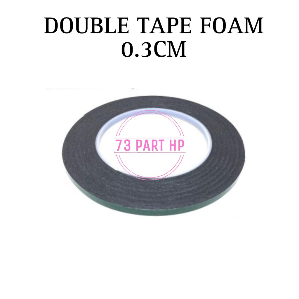 Foam Busa Double Tape Lebar 0.3cm 0.5cm 3mm 5mm - Lem Adhesive Dobel Tip Doble Tep 3cm 5cm