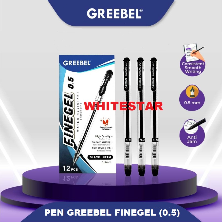 

pulpen / bolpen / pen greebel fine gel / finegel 0.5