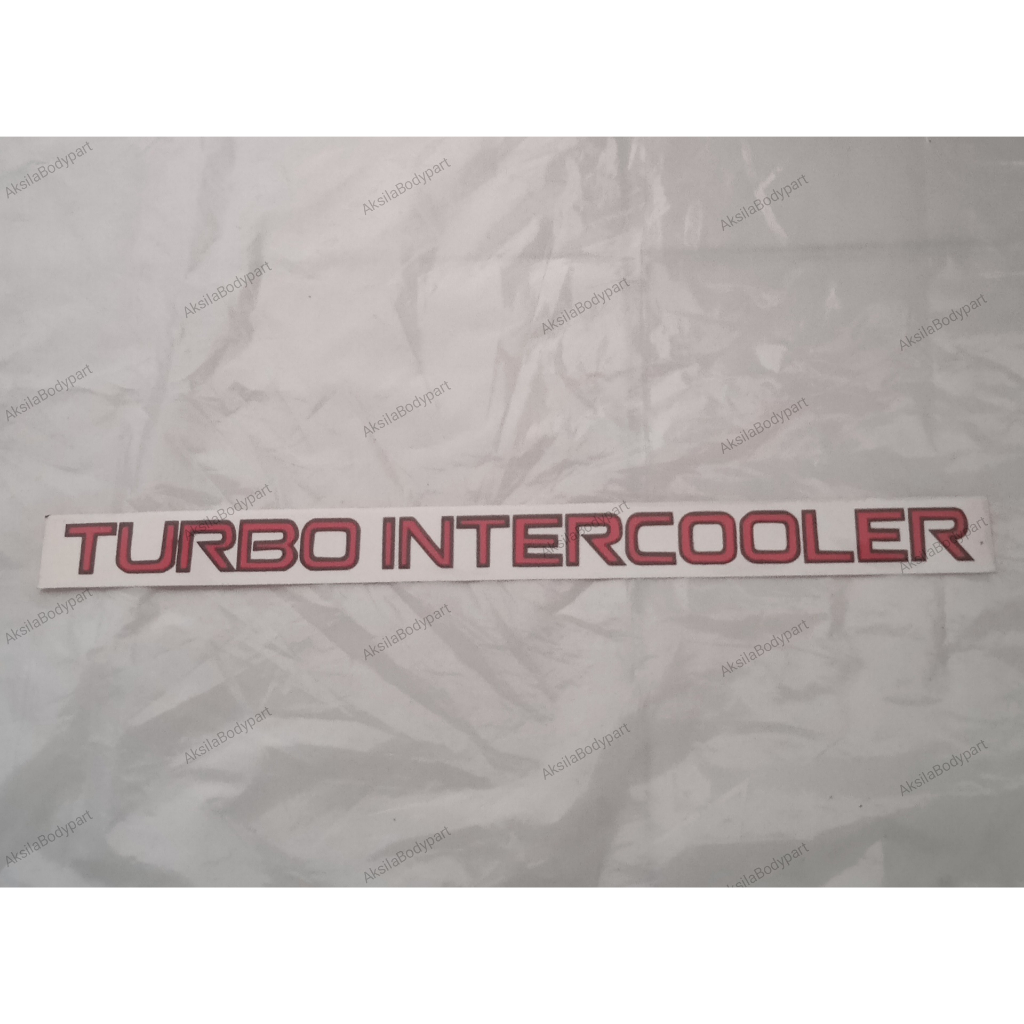Stiker Tulisan Turbo Intercooler Hino Dutro Merah