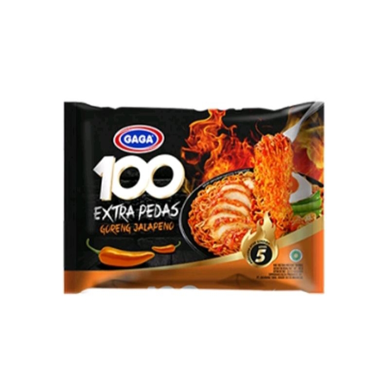 

Mie Gaga 100 Goreng Jalapeno Extra Pedas Paket isi 5