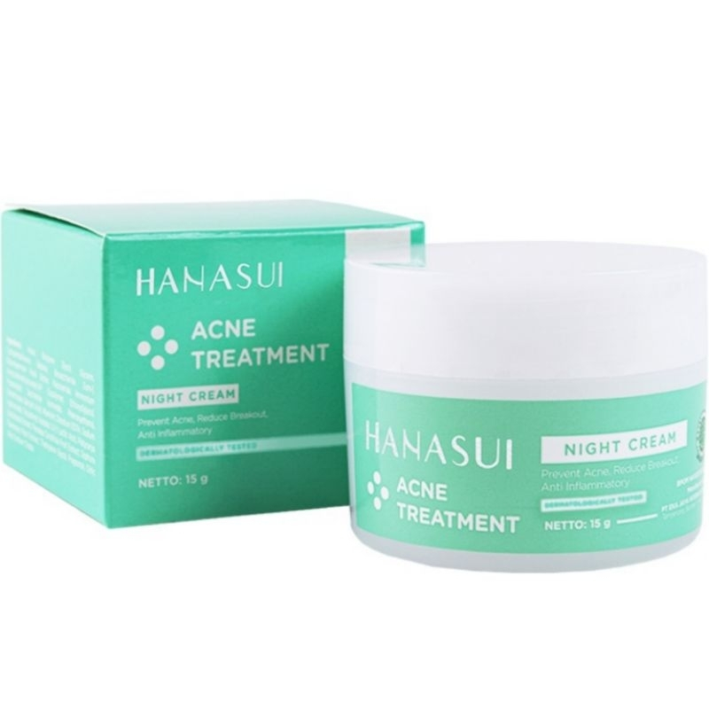 Hanasui Cream Acne Treatment Night Cream / Cream Malam Hanasui