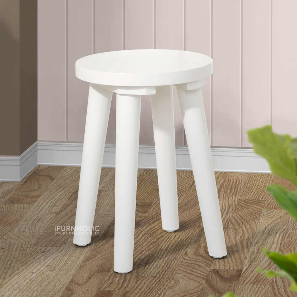 IFURNHOLIC Kinan Wooden Stool | kursi bulat stool minimalis | kursi minimalis kecil kayu | stoll kur