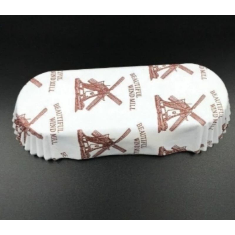 Paper Cup Roti OVAL Cup Case Tatakan Kertas Roti Makanan Laminating