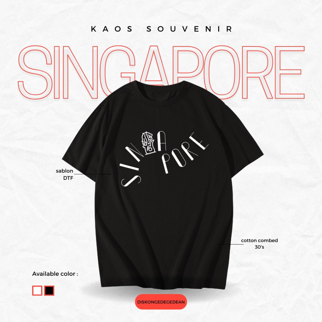 Kaos Oleh Oleh Singapore Singapura  Baju Oleh-oleh Singapore Singapura Kaos Souvenir Singapura Singa