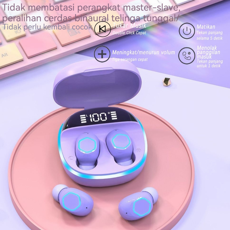 Breathing Light Case Led Display Handset Bluetooth Ultra HIFI Stereo Henset M13 Macaron TWS Bluetoot