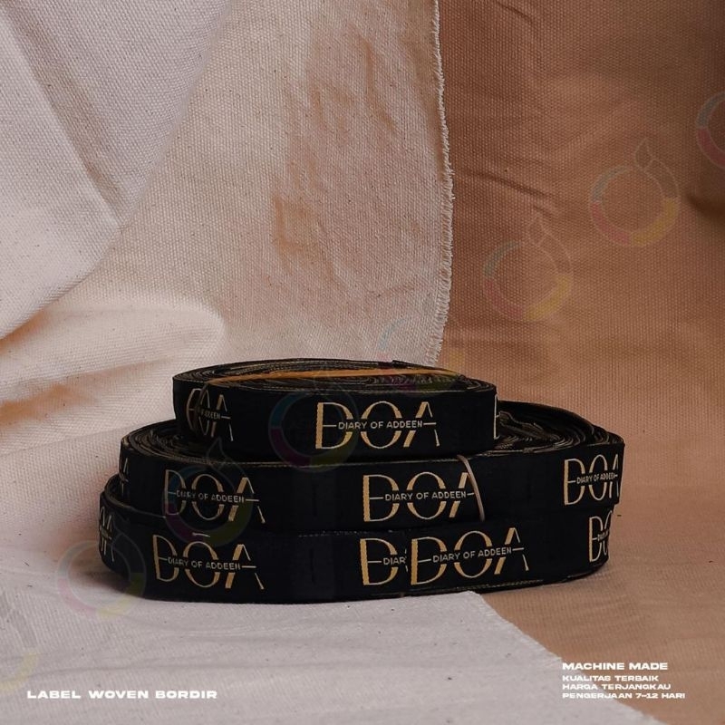 

label woven bordir