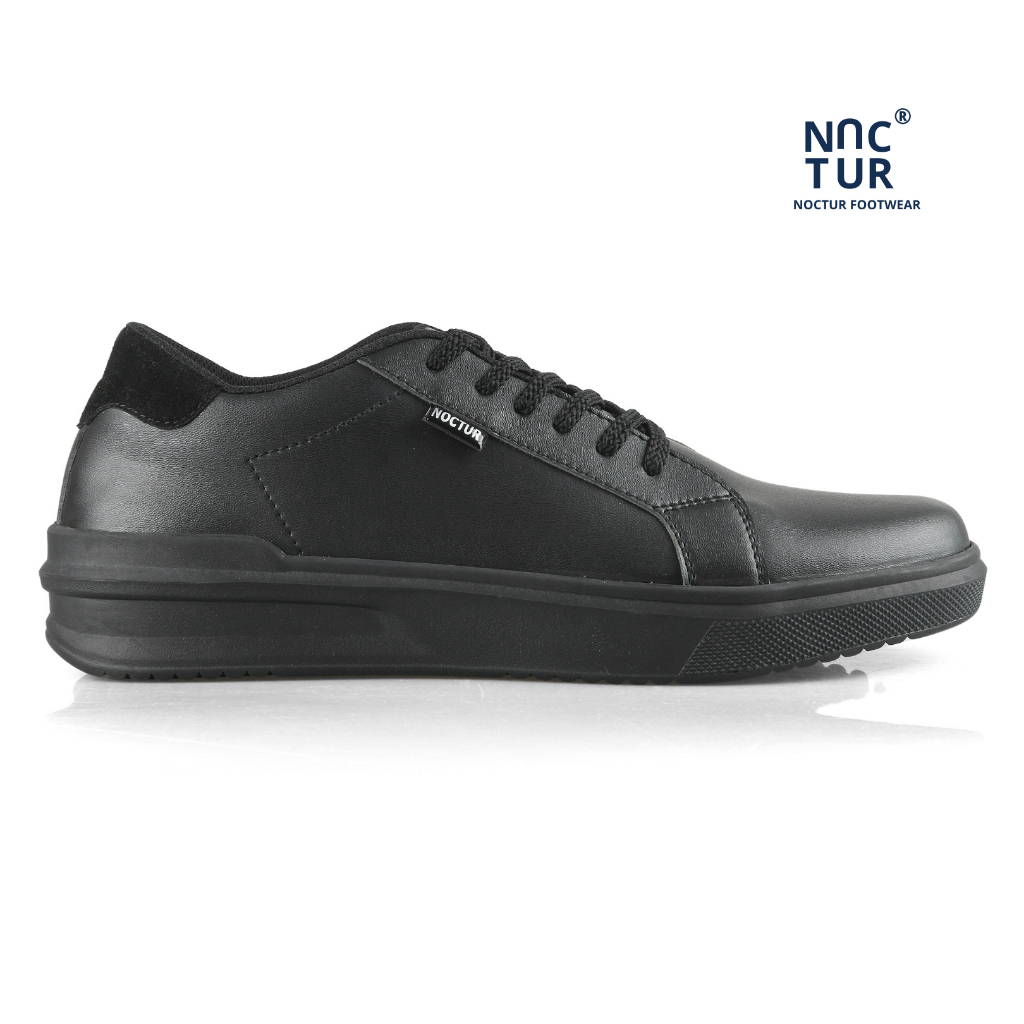 NOCTUR - Nicco Full Black - Sepatu Pria Casual Hitam R-003