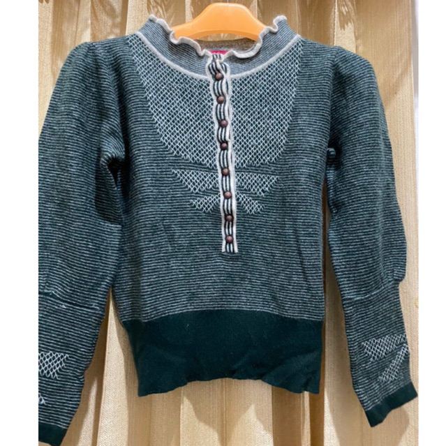 Knitwear rajut lengan panjang hijau