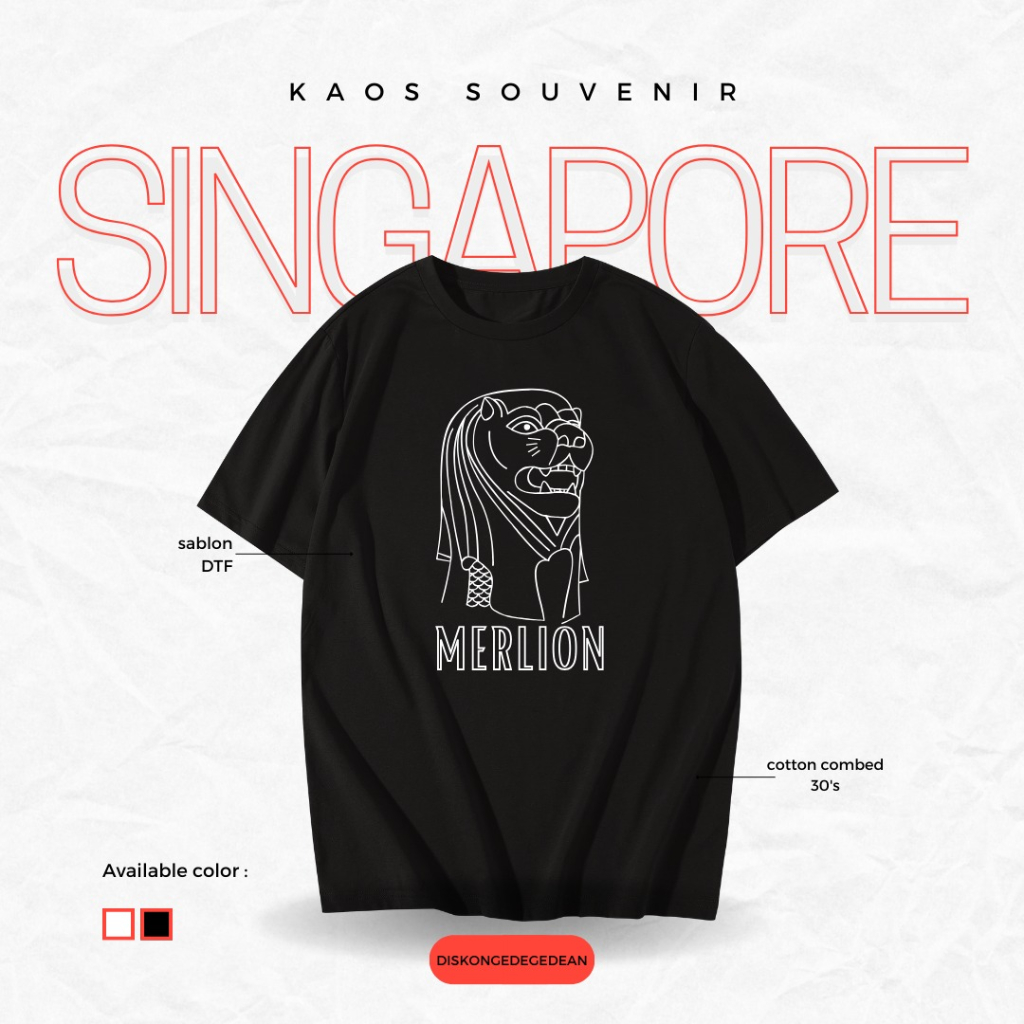 Kaos Oleh Oleh Singapore Singapura  Baju Oleh-oleh Singapore Singapura Kaos Souvenir Singapura Singa