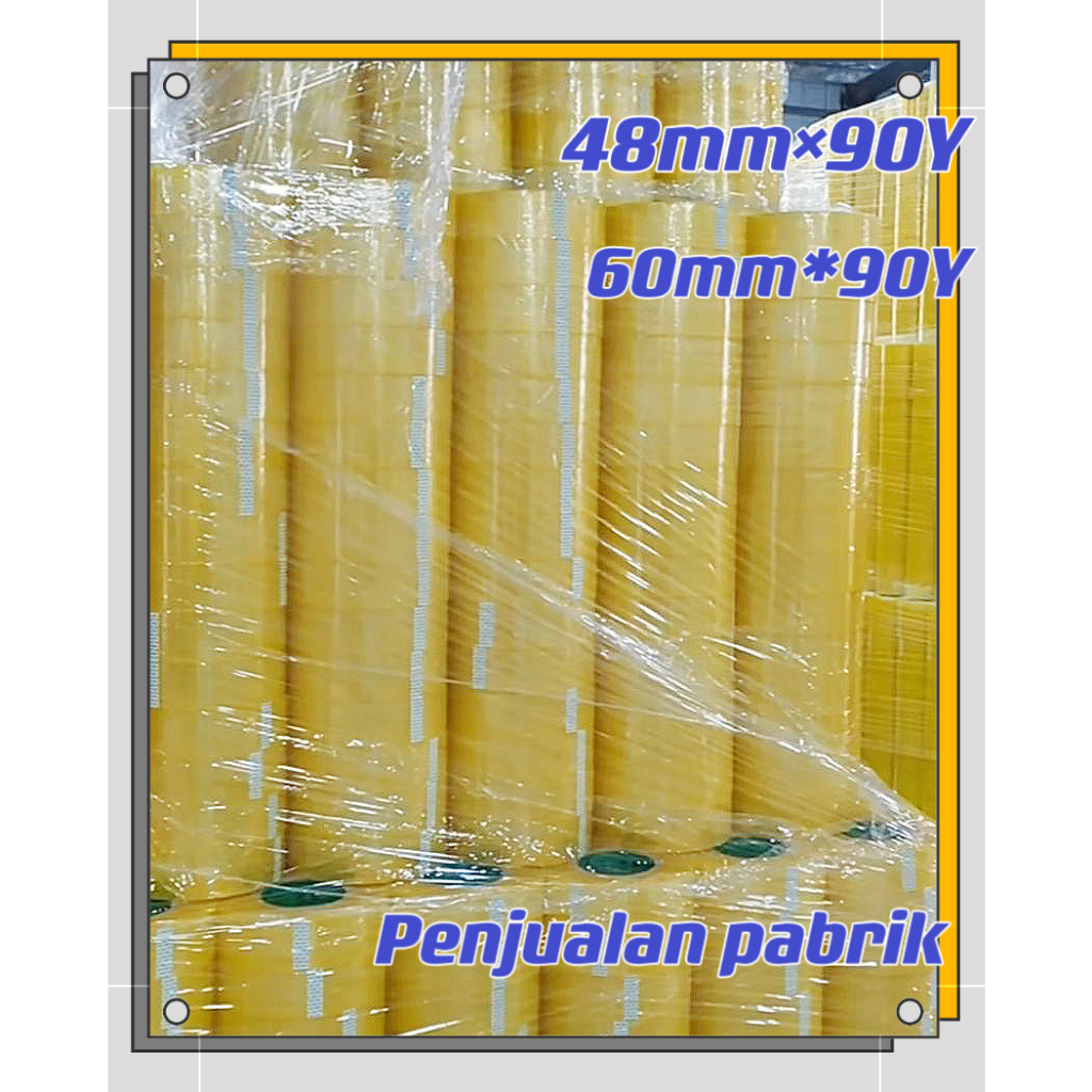 

[HARGA EKONOMIS] Lakban bening/OPP Tape 45mic/coklat/kuning 48mm x 90 yard/ 60mm x 90 yard