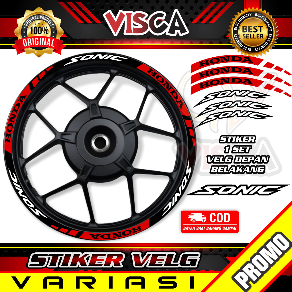 Stiker Velg List Velg Motor Stiker Velg Sticker Velg SONIC