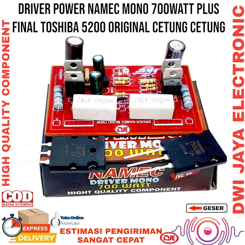 DRIVER POWER MONO 700W NAMEC PLUS FINAL TOSHIBA 5200 ORIGINAL