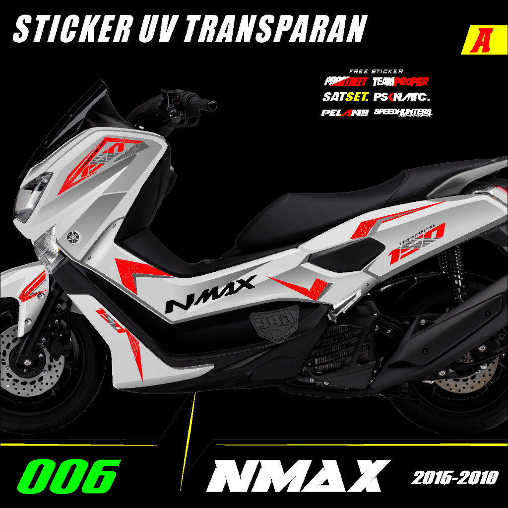 STRIPING TRANSPARAN YAMAHA N MAX OLD STIKER N MAX VARIAN WARNA KEREN PST 006