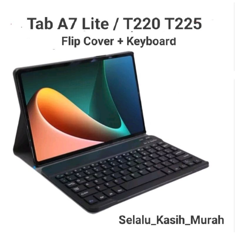 Case Samsung Tab A7 Lite / Casing Samsung Tab A7 Lite / Flip Cover+ Keyboard