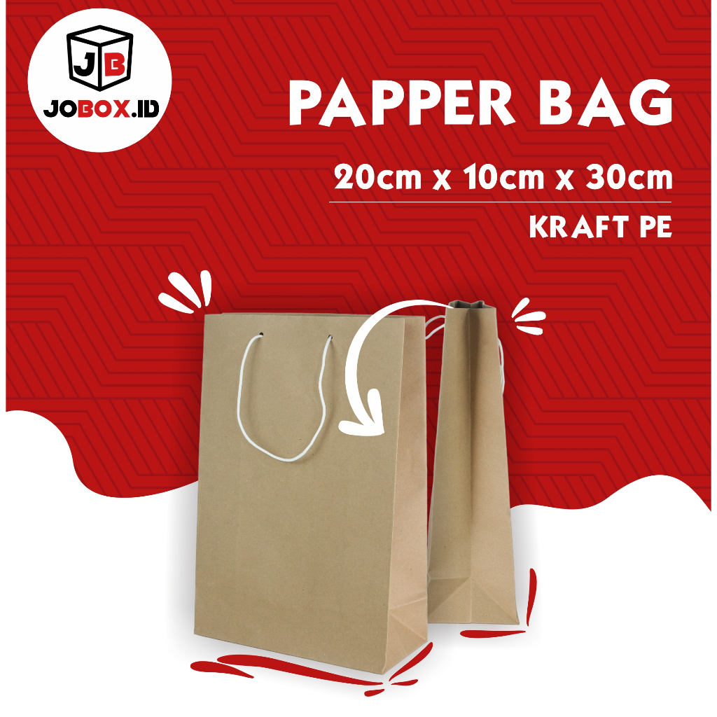 

Paperbag 20x30 / Paper bag / Paper bag Polos / Paper bag polos Coklat / Paper Bag Buket / Paper Bag buket custom / Paper bag gift / Tas buket / Tas Coklat Polos / paper bag tebal / paper bag kado