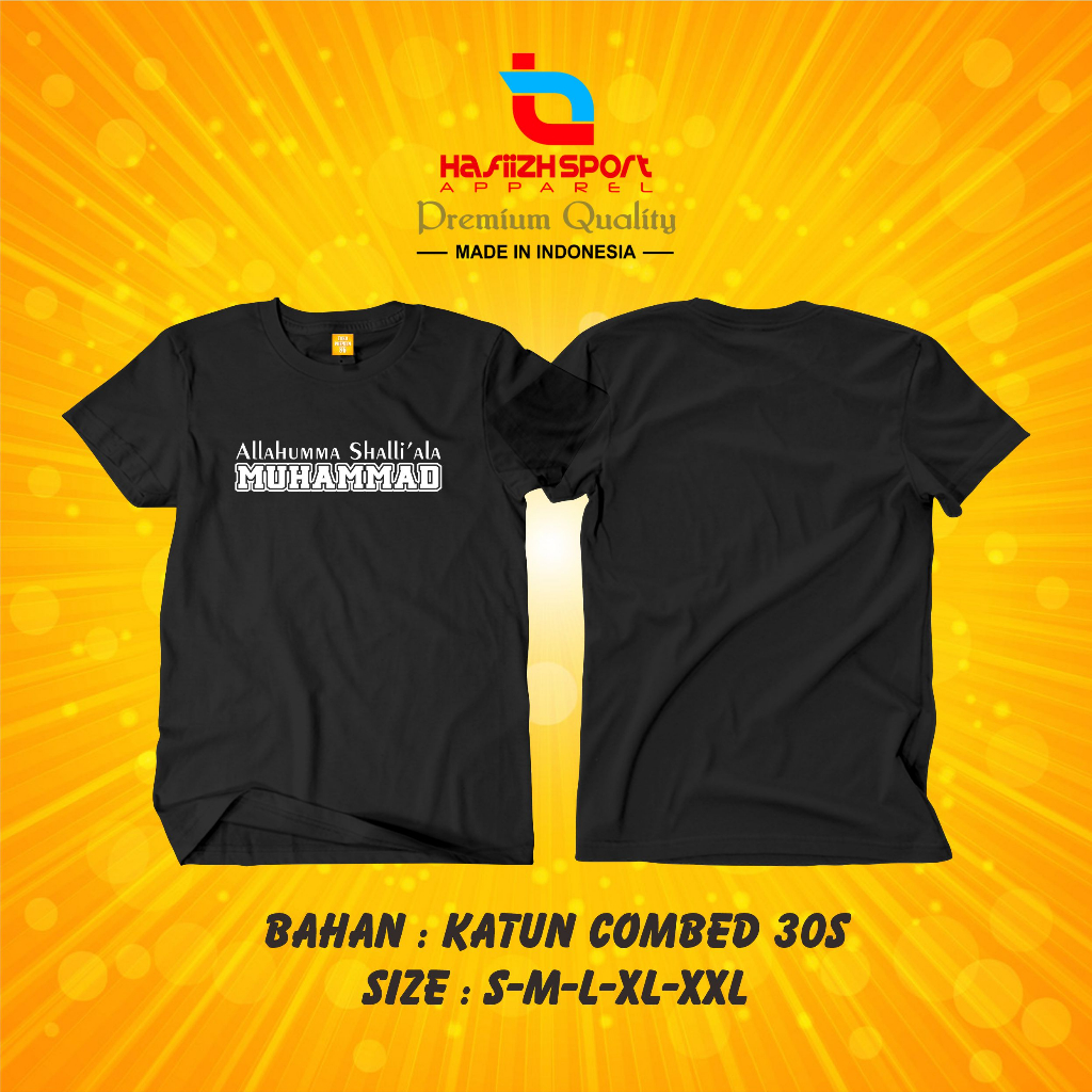 KAOS BAJU SHOLAWAT SOLLU ALAN NABI MUHAMMAD PREMIUM