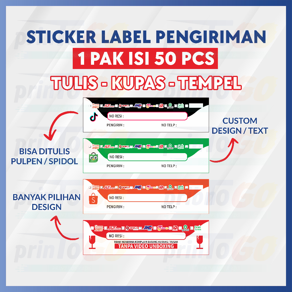 

(KECIL) STIKER PENGIRIMAN OLSHOP / LABEL PENGIRIMAN OLSHOP /
