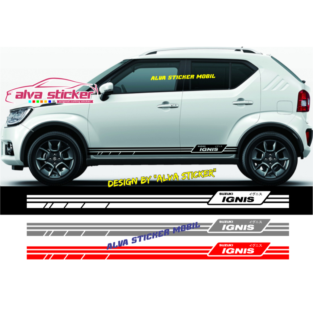 sticker ignis stiker ignis list jdm kanji body mobil suzuki ignis stiker list cutting suzuki ignis n