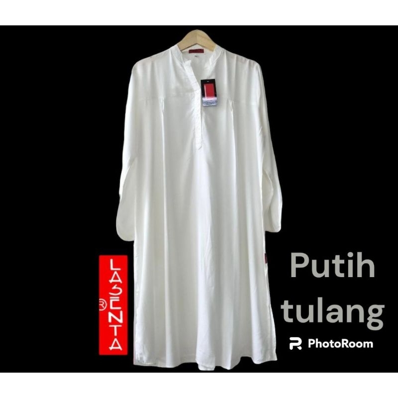 Tunik polos rayon putih tulang Tunik katun rayon Tunik polos jumbo lasenta Tunik wanita terlaris Tun