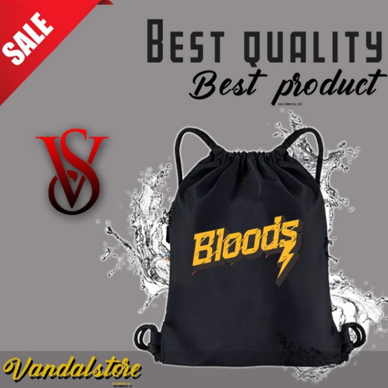 VANDAL-TAS SERUT  BLOODS TERMURAH /STRING BAG /TAS GENDONG OLAHRAGA FUTSAL