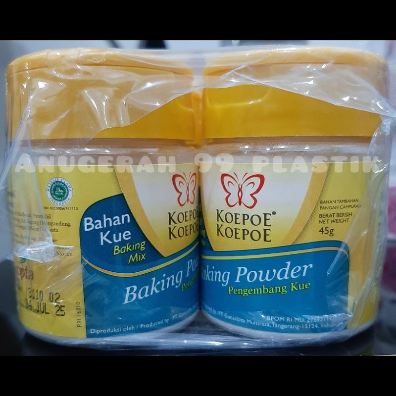 

Baking powder koepoe-koepoe 45 gram.