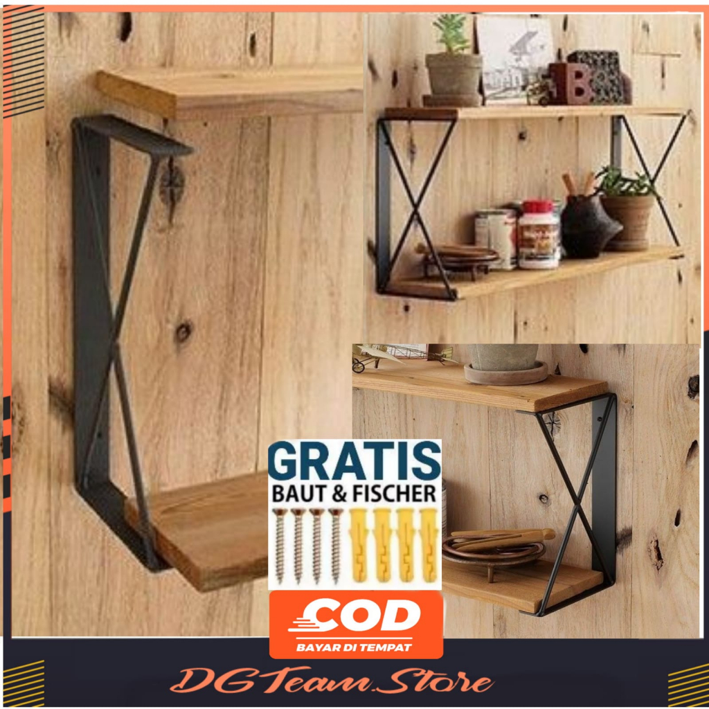 bracket ambalan papan / besi siku ambalan / penahan papan