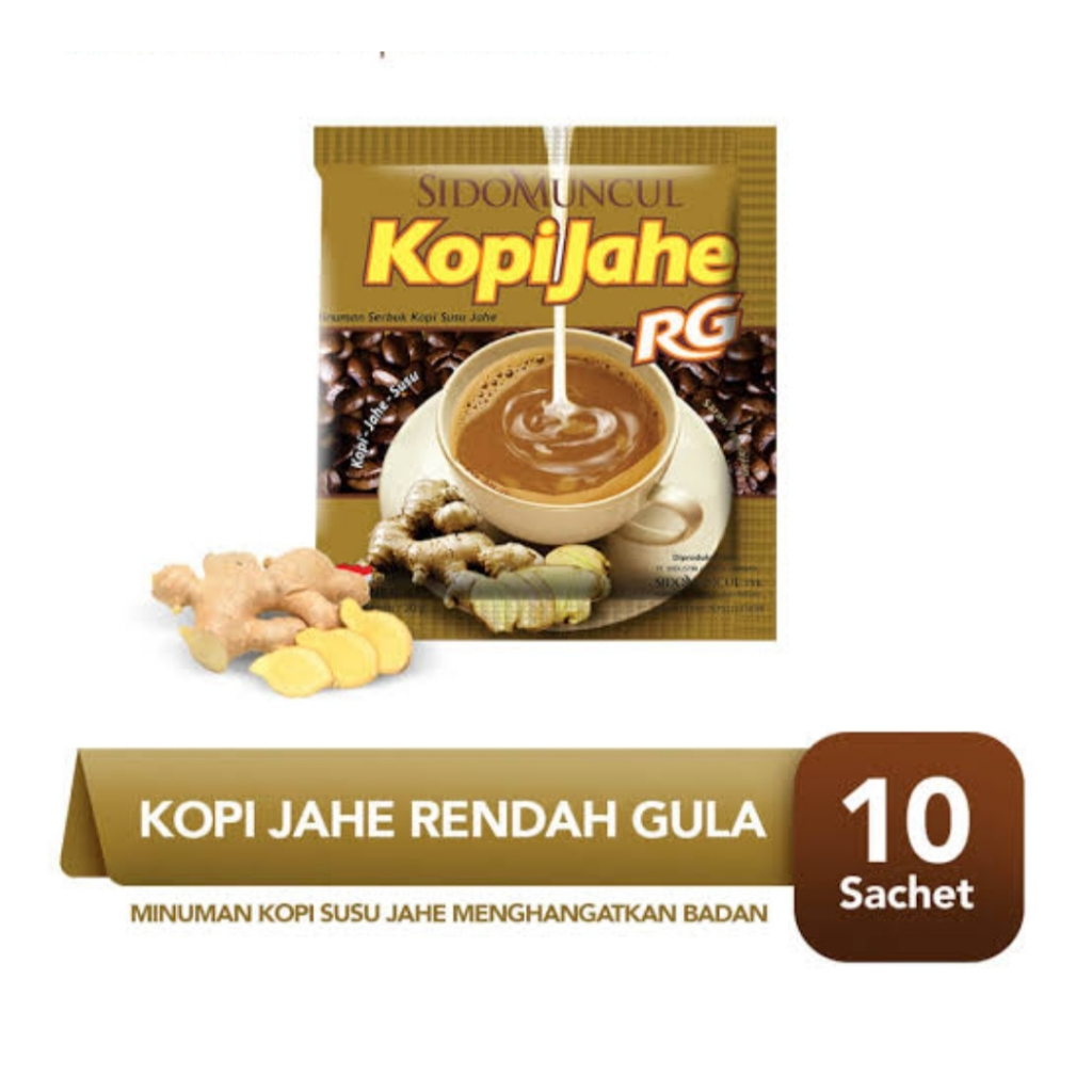 

Kopi Jahe Sido Muncul Minuman Kopi Jahe Robusta dan Arabica Isi 10 Sachet