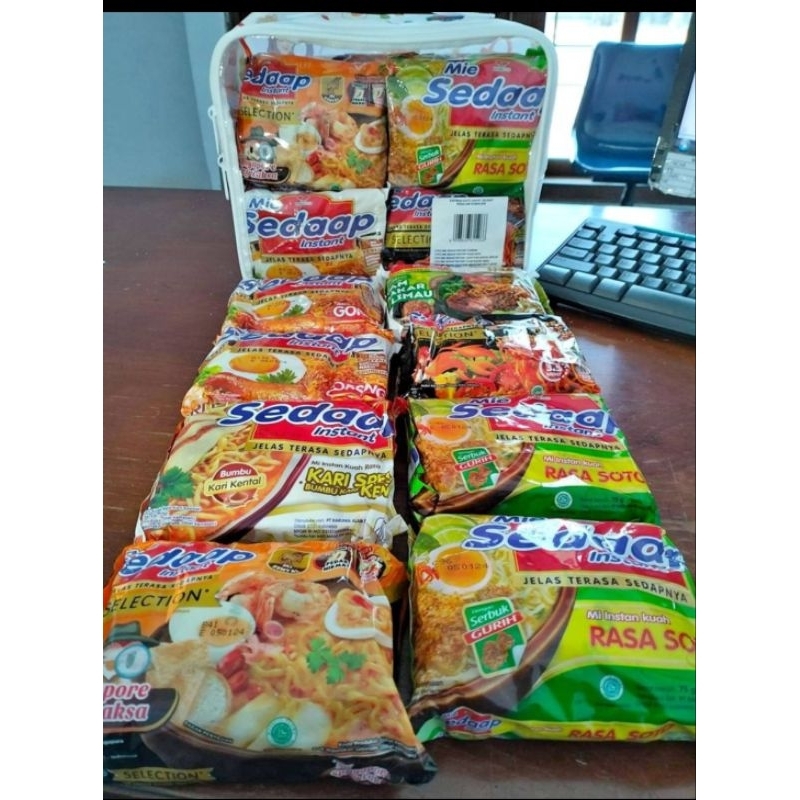 

5 pc mie sedap campur(soto,ayam bawang,goreng)
